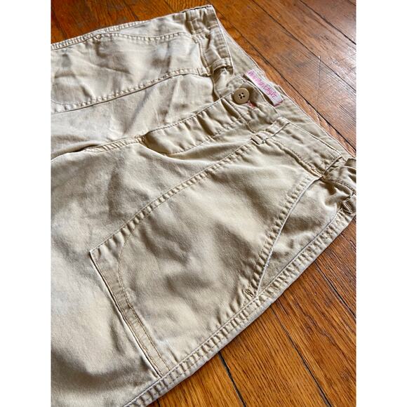 AMERICAN EAGLE Stretch Yellow Button-Fly Cotton Shorts Womens sz 8 - Picture 2 of 12
